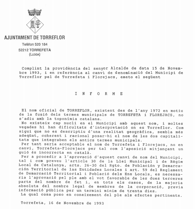 CabassersOrg's tweet photo. Torreflor tenia el mateix problema que @ajtorrelavit i #Forallac: un topònim fet de pedaços. El 1994 aquell consistori decidí recuperar el nom genuí que li correspon: Torrefeta i Florejacs.
https://t.co/CvFja9u3n0 https://t.co/u42QCqOlXo