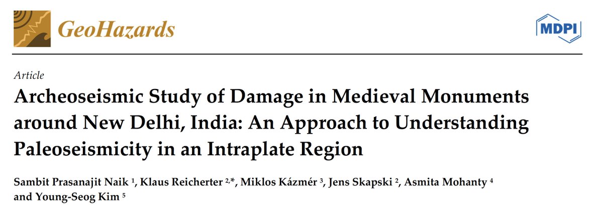 Klaus Reicherter (@activefaults) on Twitter photo 📢 paper alert: #intraplate #seismicity #paleoseismicity #india new paper with <a href="/JensSkapski/">Jens Skapski</a> and Indian/Korean colleagues 👉 New Delhi earthquakes. Check also our #IGC2024 Busan session on intraplate seismicity, submission of abstracts until 16/2/2024 📢 paper alert: #intraplate #seismicity #paleoseismicity #india new paper with <a href="/JensSkapski/">Jens Skapski</a> and Indian/Korean colleagues 👉 New Delhi earthquakes. Check also our #IGC2024 Busan session on intraplate seismicity, submission of abstracts until 16/2/2024