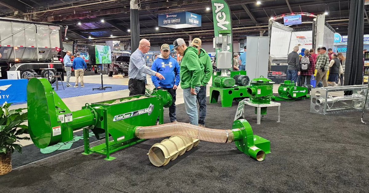 The @kynfms in Louisville is underway! Swing by the #walinga booth this week. We can't wait to see you! #toughtobeatinthelongrun #onelegendarytrailer #grainvac #grainconveyor #grainsystems #feedtrailer #feedhauler