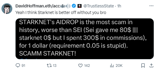Evan_ss6's tweet image. Starknet insiders will have over 80% of the circulating supply within 3 months.

Study tokenomics. Lessons in there.

How much did Bankless get from this?