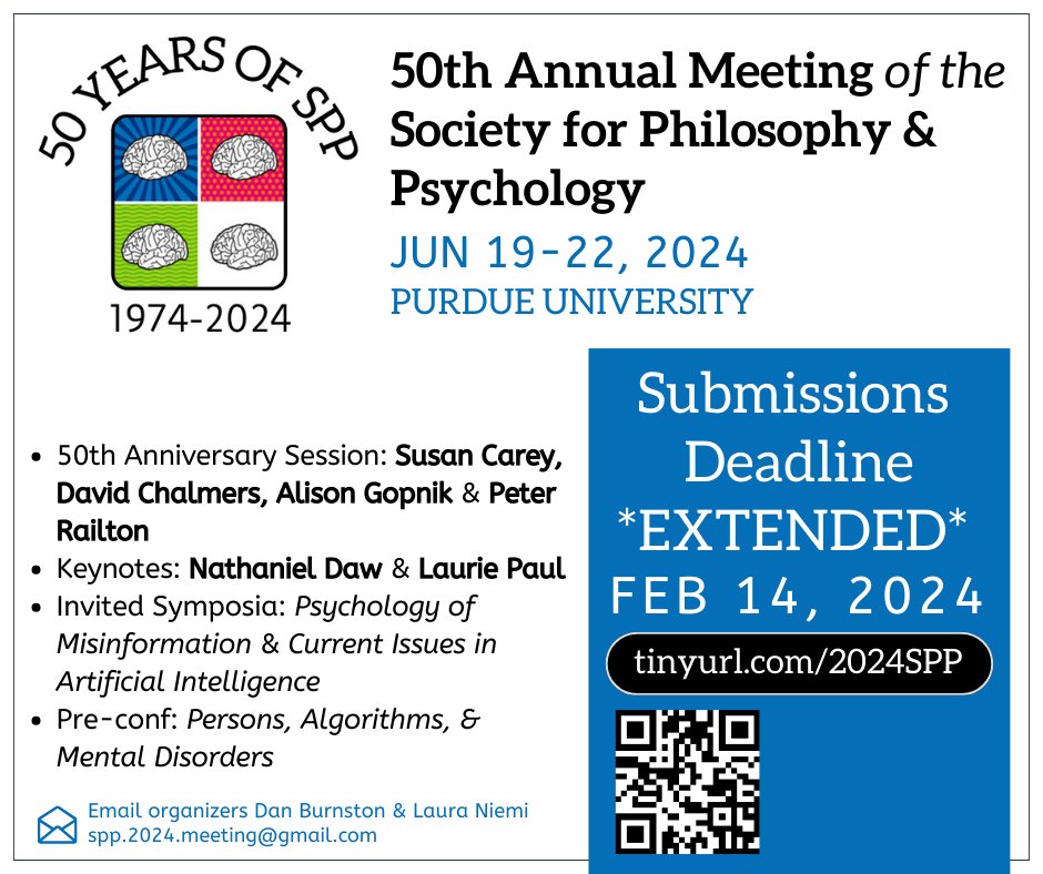Deadline for submitting to the 50th anniversary meeting of the SPP is today at 11:59 PM Eastern!