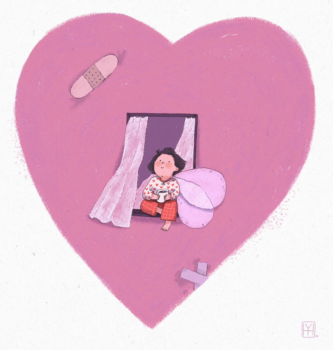 #ValentinesDay illustration ❤️‍🩹