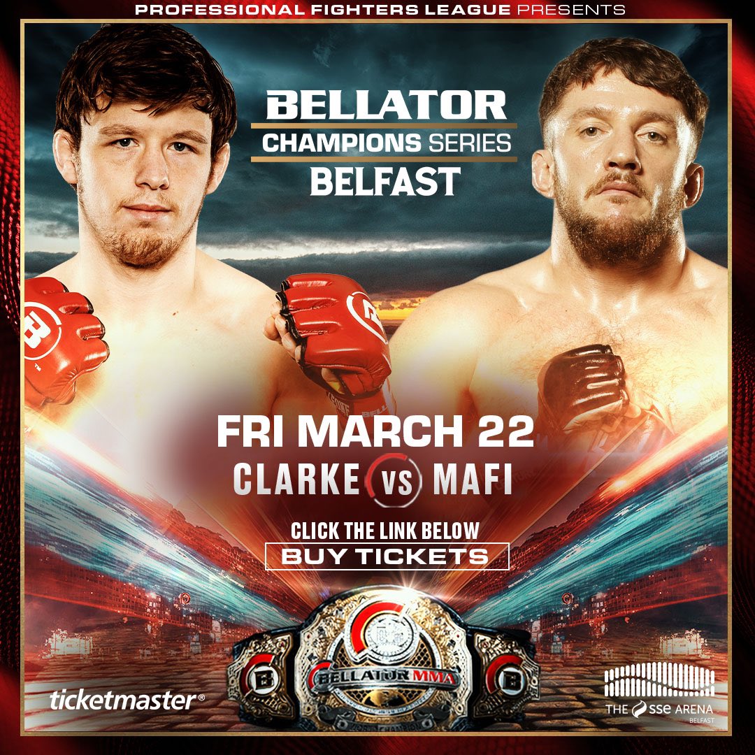 Link in my bio for tickets! 

Travelling north this time for number 9 🇮🇪 
@bellatormma <a href="/PFLMMA/">PFL</a>