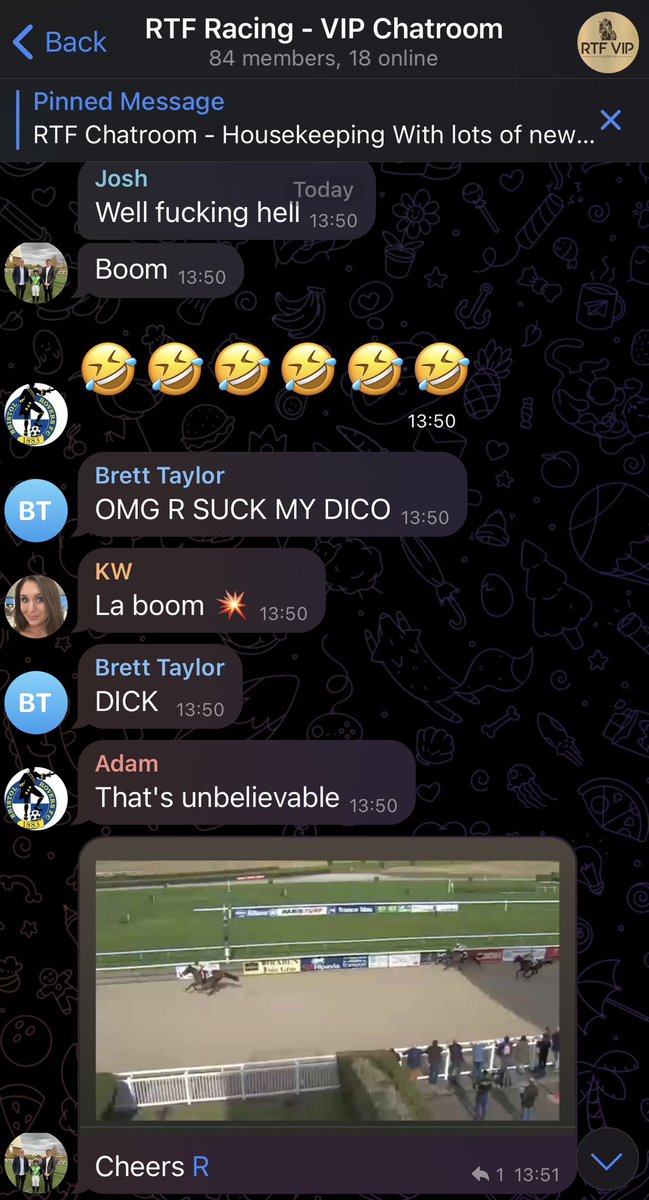 🇫🇷 

A short story..

KASPIA TRIP absolutely trots home by 5 lengths at a whopping 18/1 (25/1 available).

Backed all the way into 6s.

My only tip of the day, if you want to be involved in the RTF community &amp; have the chance to get this great insight, you know what to do.

❤️🤝🏼