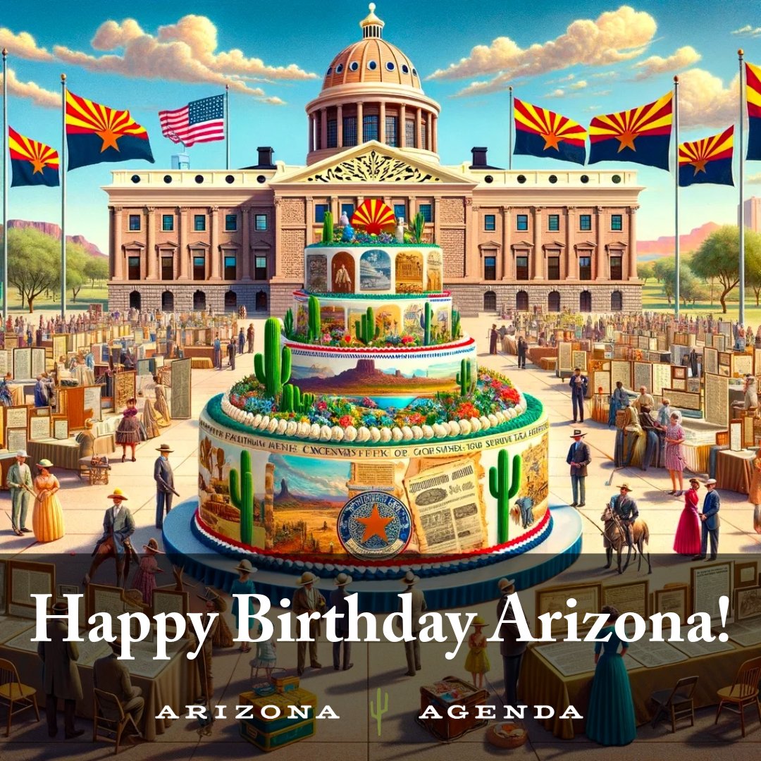 arizonaagenda's tweet image. It’s Arizona’s birthday, and you can find its constitutional birth certificate at the Arizona State Library, Archives and Public Records, along with a sea of other historical documents.  🥳🌵🏛️

#HappyBirthdayArizona #ArizonaPolitics #StateLibrary