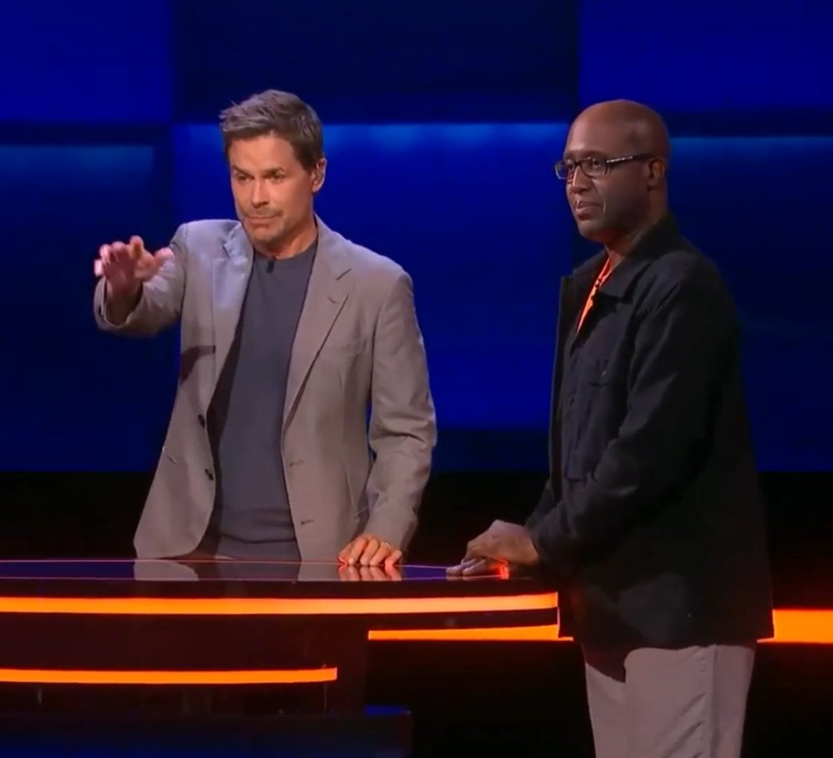 Just me and my buddy <a href="/RobLowe/">Rob Lowe</a> surveying the landscape #thefloor