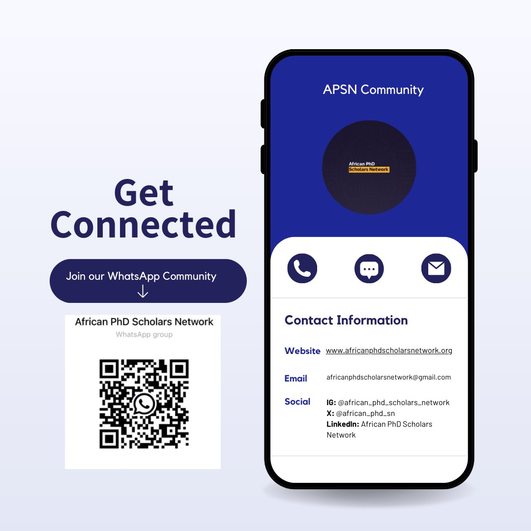 Are you a current PhD student in search of a community of like minded individuals? Are you contemplating starting your PhD program and need support? 

Join the African PhD Scholars Network Community!📚🌍  #Apsn #apsncommunity #phdcommunityintheuk #startingyoirphdjourneyseries