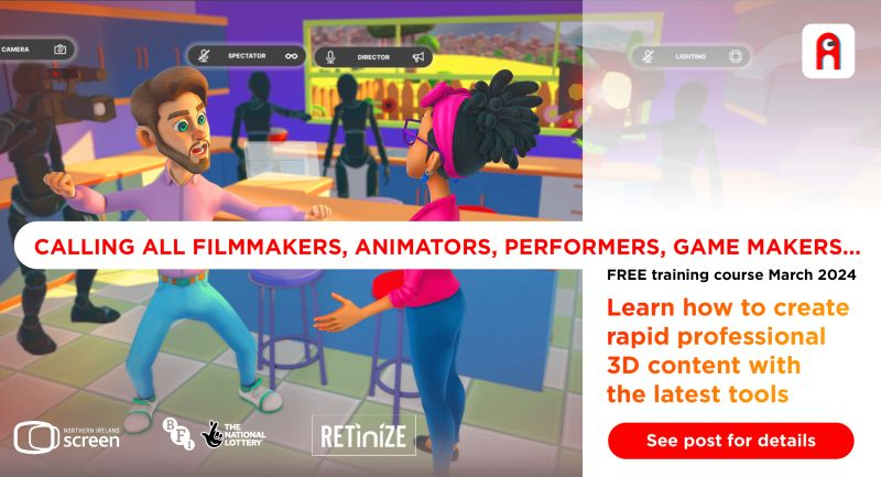 ‼️Calling all Filmmakers, Animators, Performers and Game Makers…‼️
Introducing a course in Rapid Animation Prototyping and Production with Animotive!
More information and application forms can be found following: hubs.li/Q02jsj3X0

Application closes today!14/02/24.