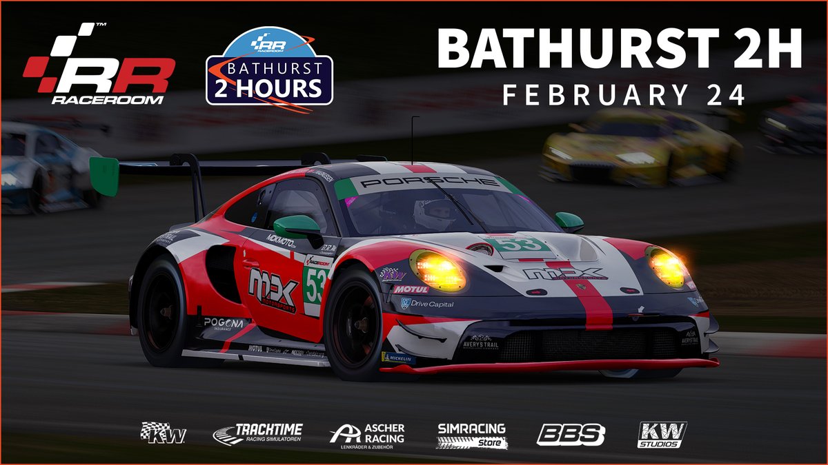 raceroom's tweet photo. Join the second Ranked Event of 2024 on Saturday, February 24 and become the King of the Mountain!  

 Everyone is invited to participate in the #RaceRoom #Bathurst 2h 🇦🇺 

Practice Leaderboard is open: https://t.co/jxomhpL0Uu
Event Trailer: https://t.co/SC63GpbzAv https://t.co/mcZhMBrfvQ