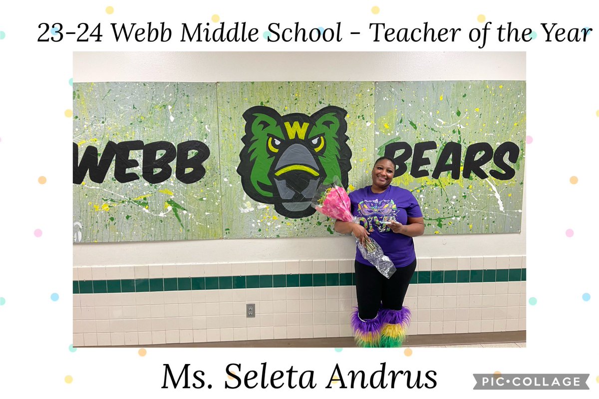 Webb_Bears's tweet photo. Congratulations to our 23-24 Teacher of the Year and Paraprofessional of the Year! @gisdnews #WebbAllStars https://t.co/1FgVYIyQTT
