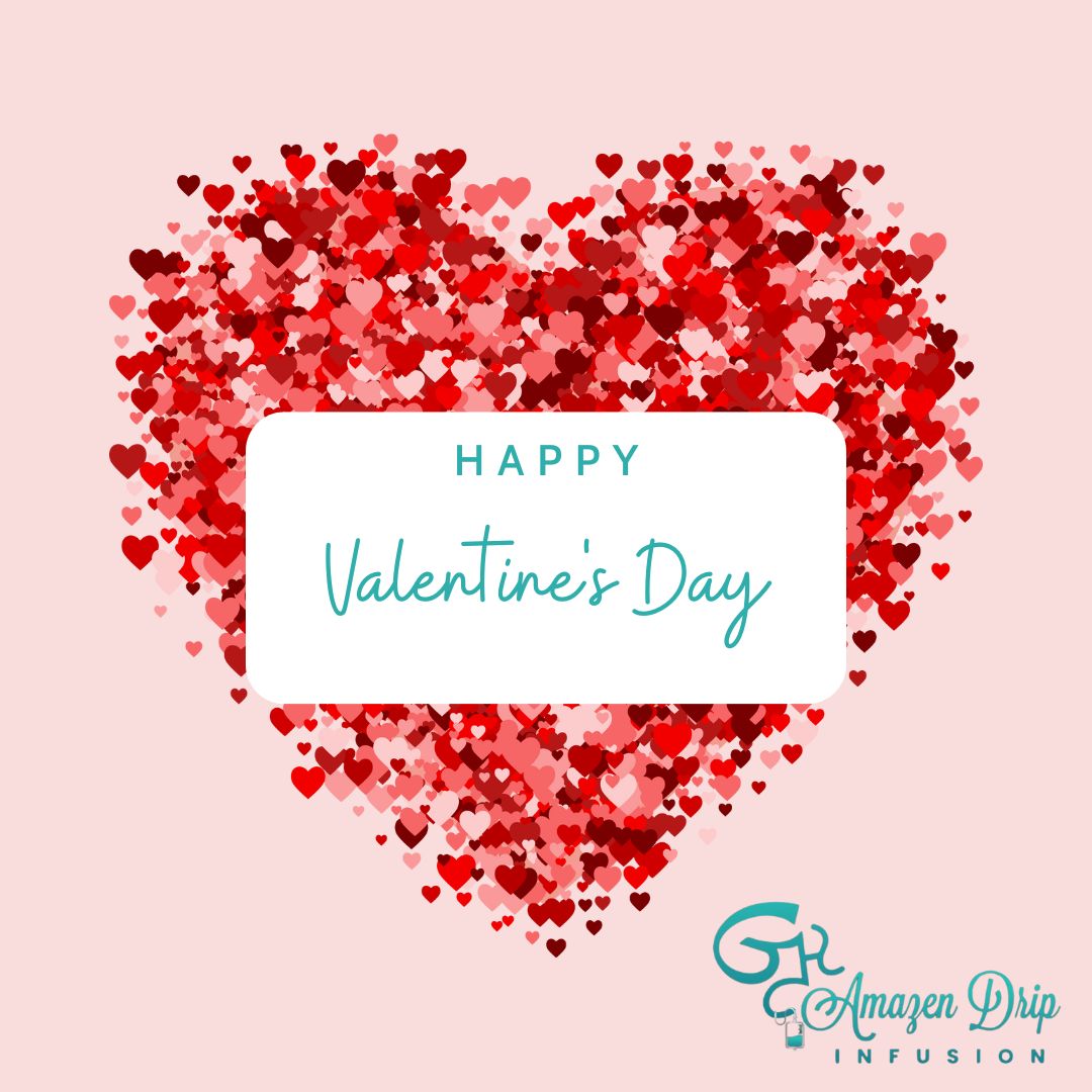 Sending love and good vibes to everyone on this special day. Happy Valentine's Day! ❤️ 

#AmazenDripInfusion #Wellness #IVInfusions #IVDrip #IVVitamins #IVTherapy #IVHydration #HealthAndWellness #Facials #FacialWaxing #Selfcare #BodyScrubs #WaxingServices #Detox #FootDetox