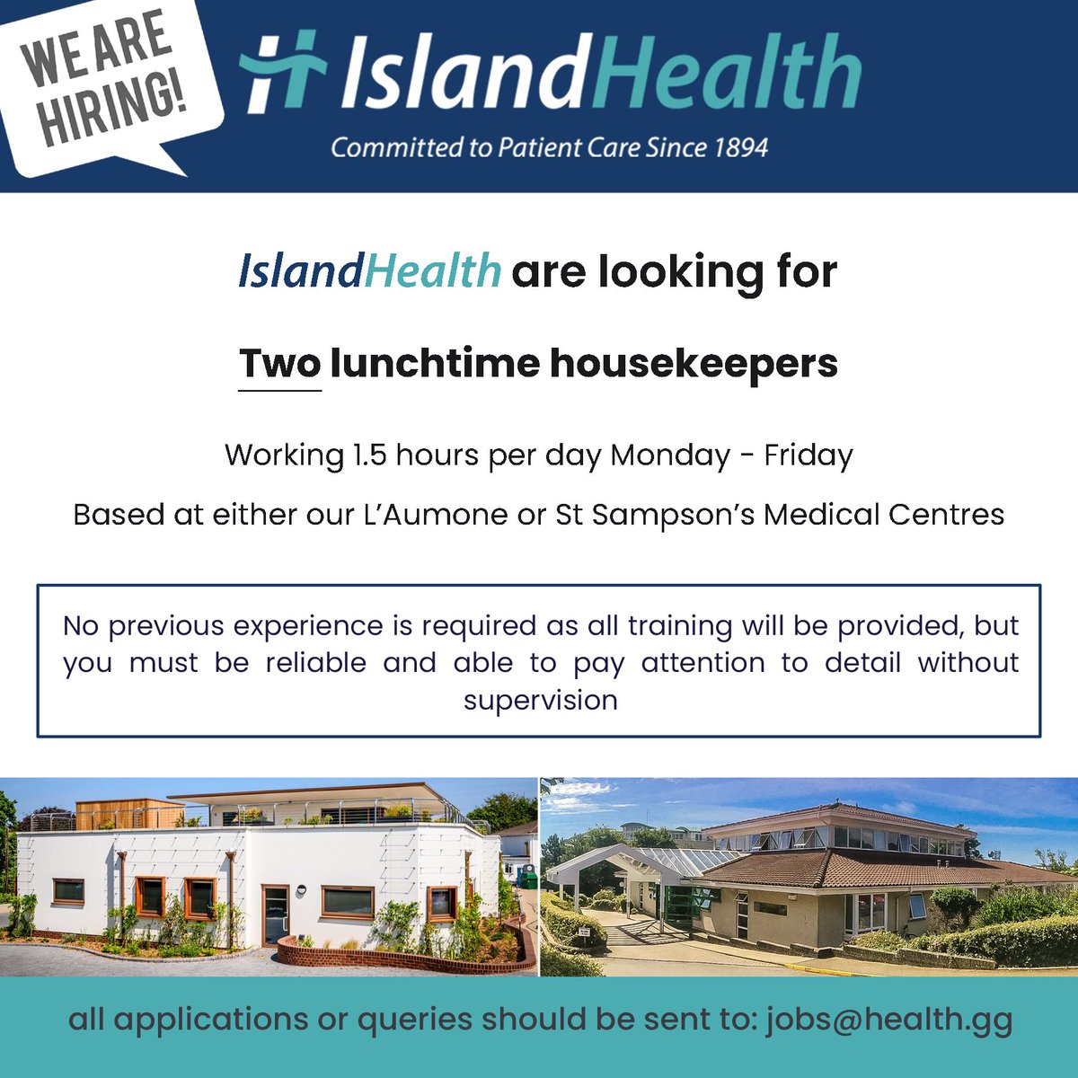Looking for individuals to join our fantastic team.
#guernsey #guernseyjobs
