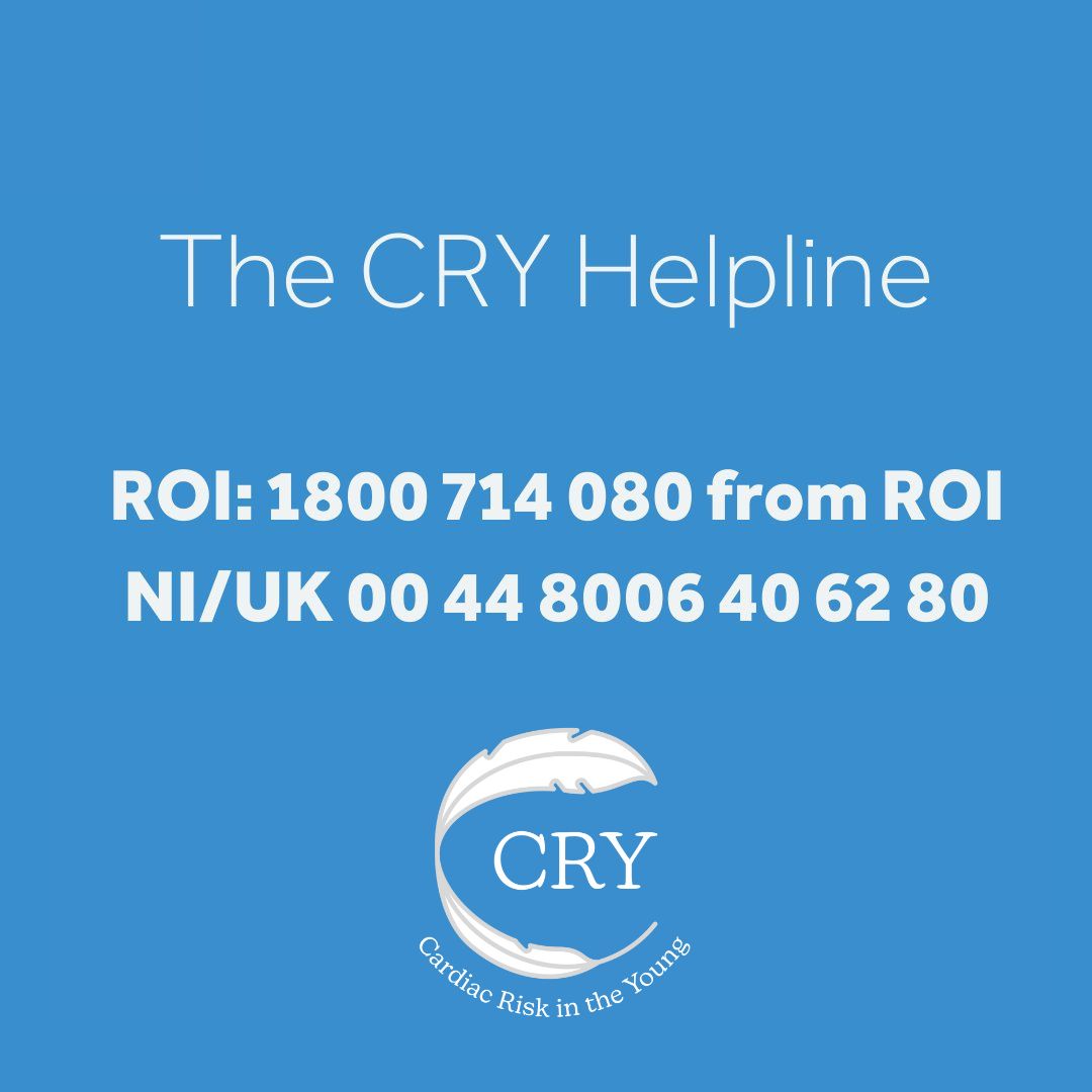 CRYIre's tweet photo. ☎️Staffed by trained volunteers, our confidential FREEPHONE CRY Helpline offers support for those affected by Sudden Cardiac Death or living with an inherited cardiac condition.       
☎️Please reach out if it could offer you or your loved ones support.      
#Helpline #Charity https://t.co/P8j361laN2