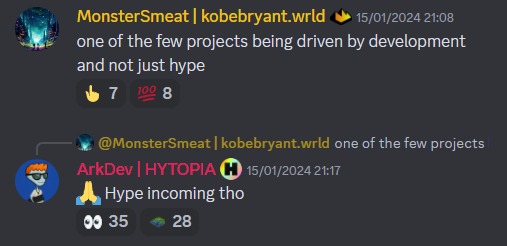 dan_spitzwieser's tweet photo. I'm ultra bullish on Ark as a growth hacker.

He demonstrated his abilities by achieving over a million beta pre-registrations for the HYTOPIA beta.

The metrics from his previous startups are nothing short of astounding as well.

The HYCHAIN Nodes Sale will be the next event to demonstrate his capabilities.

The WL Mint is well-crafted, in my opinion:

He has already got us engaged thinking deeply about which phase might be the best entry point to get our hands on those Keys.

With the game theory element in play, it's hard to predict what will happen.

With strategic (partnership-) announcements leading up to Mint Day, the team has a lot of options on how to nurture the hype.

Market conditions for a Node Sale look primed with BTC and ETH surpassing local highs and "Great Node Rush" threads going viral.

This will be an exciting event in late February (or early March)!

If you plan on minting HYCHAIN Node Keys, feel free to use my referral code "ADONIS" at checkout to save 5%.