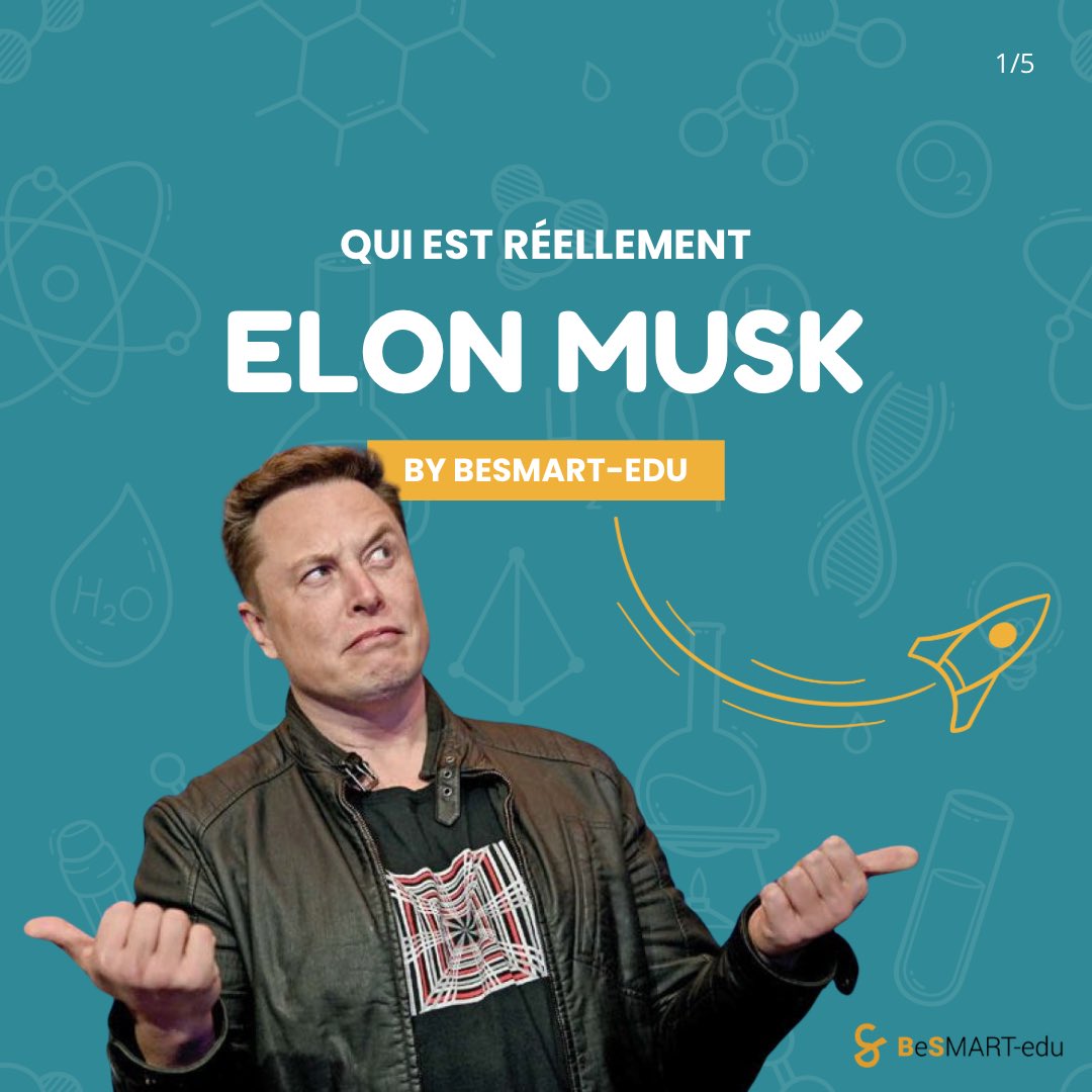 BesmartEdu's tweet photo. 🚀 Découvrez l'inspirant Elon Musk, visionnaire extraordinaire et entrepreneur audacieux! 
🌐Fondateur de SpaceX et Tesla, il repousse les limites de l'innovation technologique.
#studygram #ElonMusk #Innovation #spaceX https://t.co/CJpw9kuPl2
