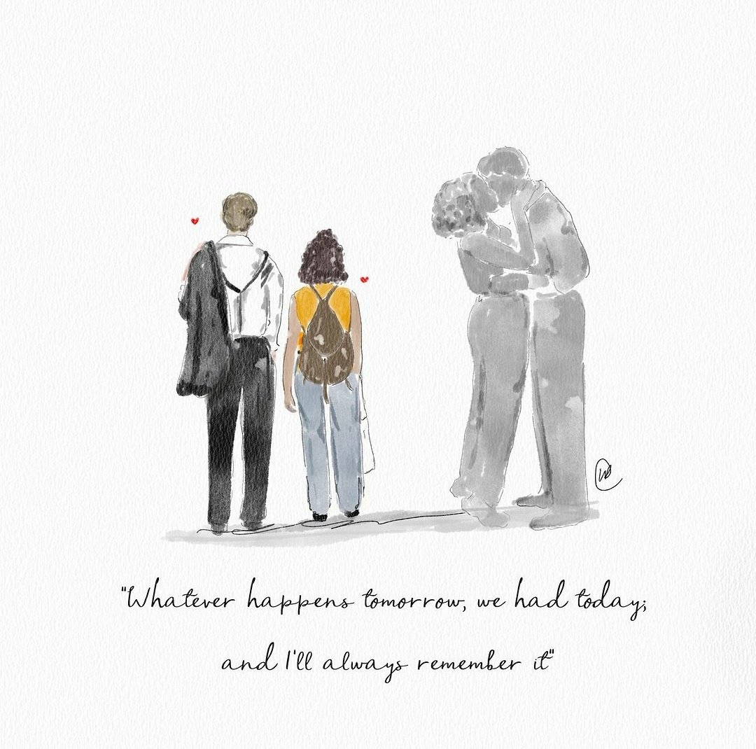 just saw this fan art of One Day by lucyclaireillustration on instagram and I almost die