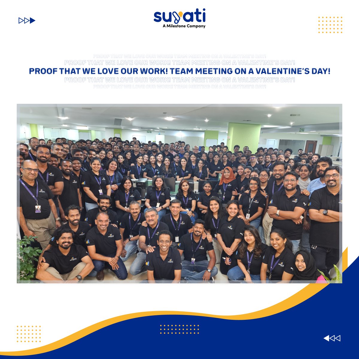 suyatitech's tweet image. The second townhall meeting took place today at Suyati, Kochi. Given the occasion of Valentine’s Day, everyone came together to express their love for work and the team!

Following this, a pleasant high tea was organized, offering everyone the chance to interact.

#milestonetech