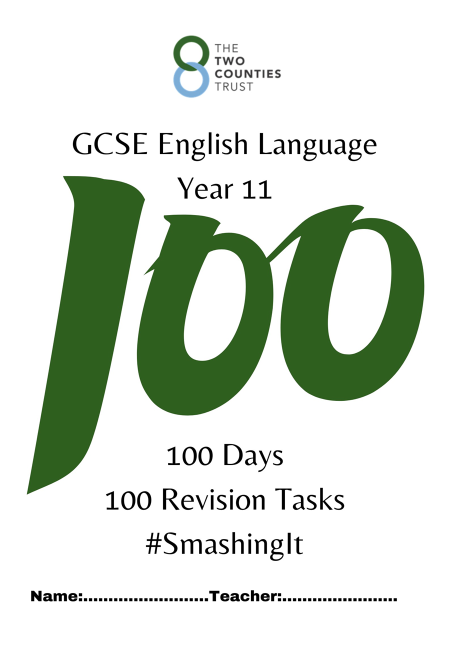 DGoodall9's tweet photo. 100 days and 100 revision tasks for GCSE English Language! #BestYet #SmashingIt https://t.co/ccxzppu3CU