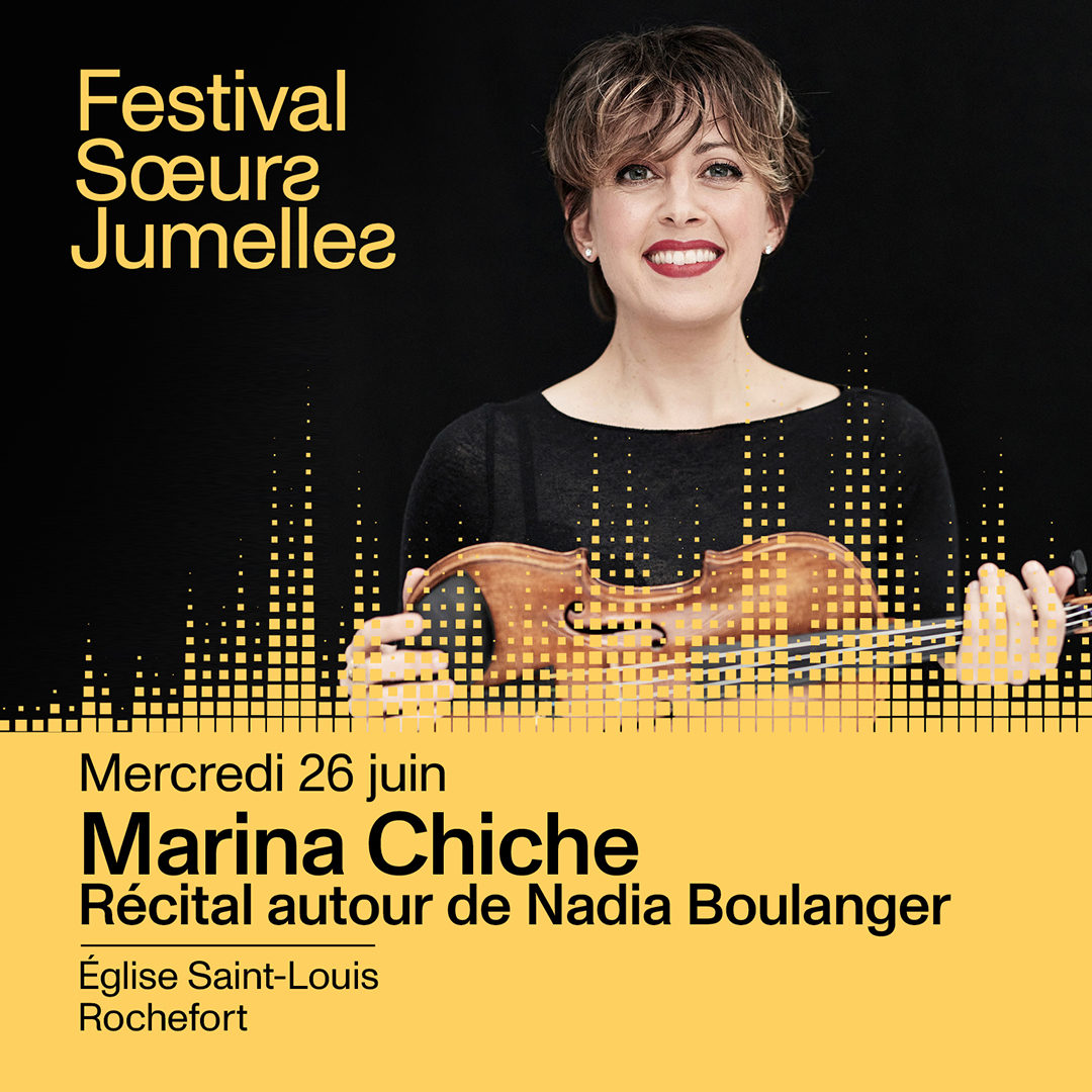 📣 Festival Soeurs Jumelles : nouvel écrin ! 📣 Le festival investira l’église Saint-Louis pour des concerts classiques acoustiques : 🎼 26 juin : la violoniste @marina_chiche partira sur les traces de Nadia Boulanger dans un récital mêlant lectures, images & oeuvres musicales.