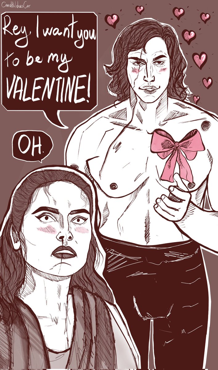 Ben asks Rey to be his Valentine 😏🤭
Happy Valentines day!!! 🥰❤️
#ReyloValentine #reyloart #reylo