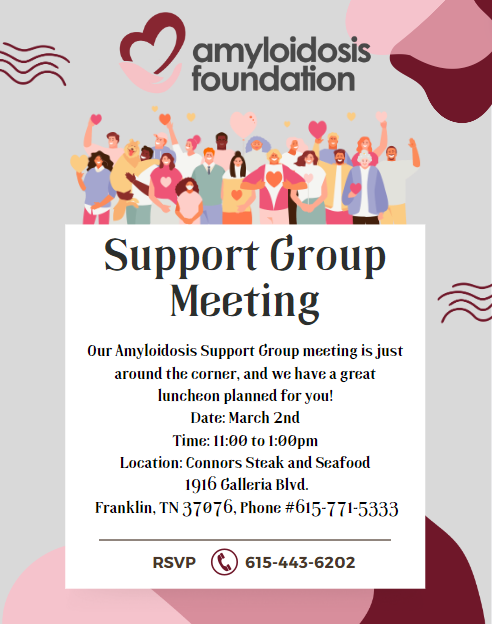 🤞🏼SAVE THE DATE 🤞🏼 March 2, 2024 Tennessee In-person Support Group Meeting