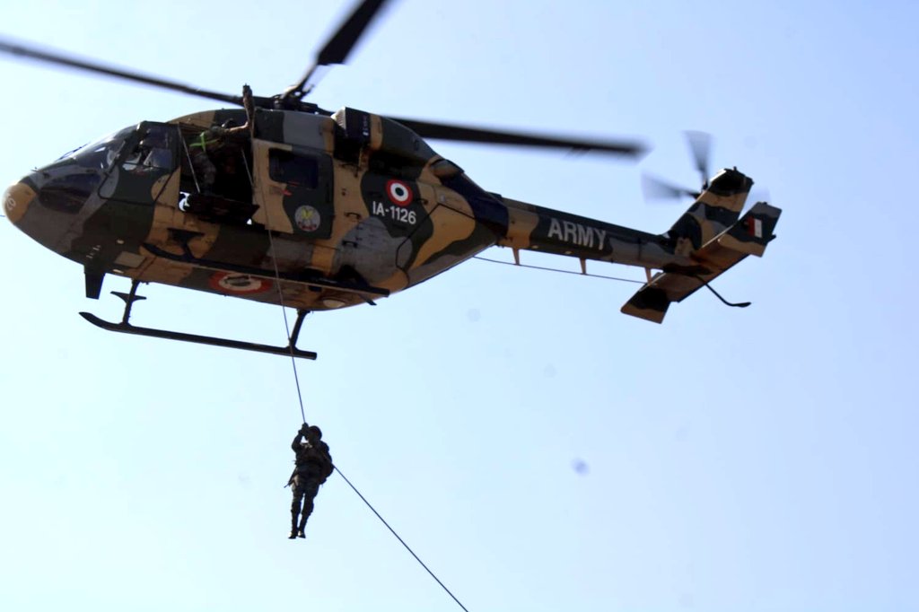 #RanbankuraWarriors (24 RAPID Division) carried out EXERCISE VAYUPRAHAR involving Special Heliborne Operations drills.