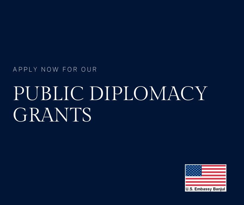 Apply Now For Our PD Grants Our annual Public Diplomacy grants, which have empowered numerous Gambian startups, individuals, organizations, and entrepreneurs, are now available for application. Check out this link gm.usembassy.gov/public-diploma… for details on our funding priorities,…