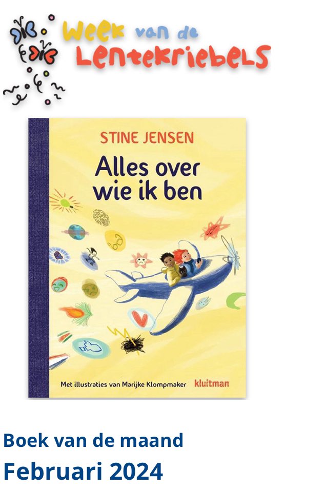 Begin maart is het weer de Week van de Lentekriebels! Dit keer staat het boek van de maand in het teken van deze week. Het prachtige, filosofische boek Alles over wie ik ben, van Stine Jensen, past hier perfect bij!  expertis.nl/themas/themapa… #CloseReading <a href="/Expertisadvies/">Expertis</a>