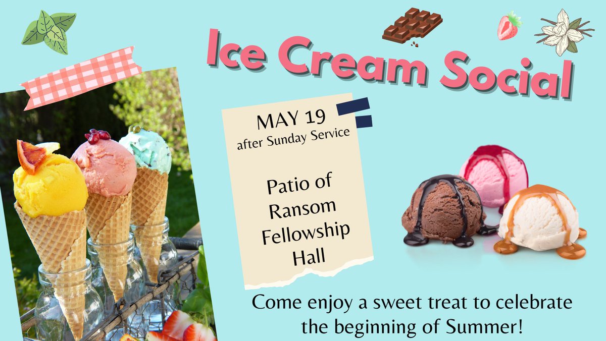 WarrenWilsonPC's tweet photo. Ice Cream!  Who doesn't love Ice Cream!   Join us after Sunday Service on May 19!  #Asheville #LoveAboveAll https://t.co/6os6Az3klk