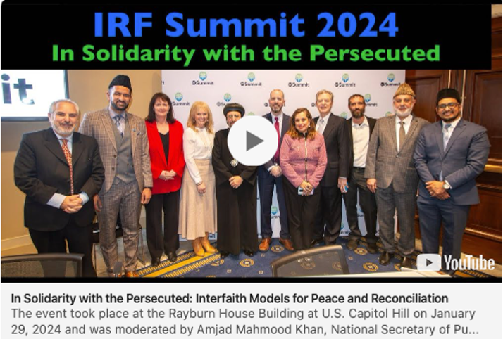 Honored to speak at “In Solidarity with the Persecuted: Interfaith Models for Peacebuilding & Reconciliation' on Capitol Hill as part of @IRFSummit week. Watch event moderated by @AmjadMKhanEsq with @IRF_Ambassador @LantosSwettK @SamuelBrownback @BishopAngaelos @KababirSharifod