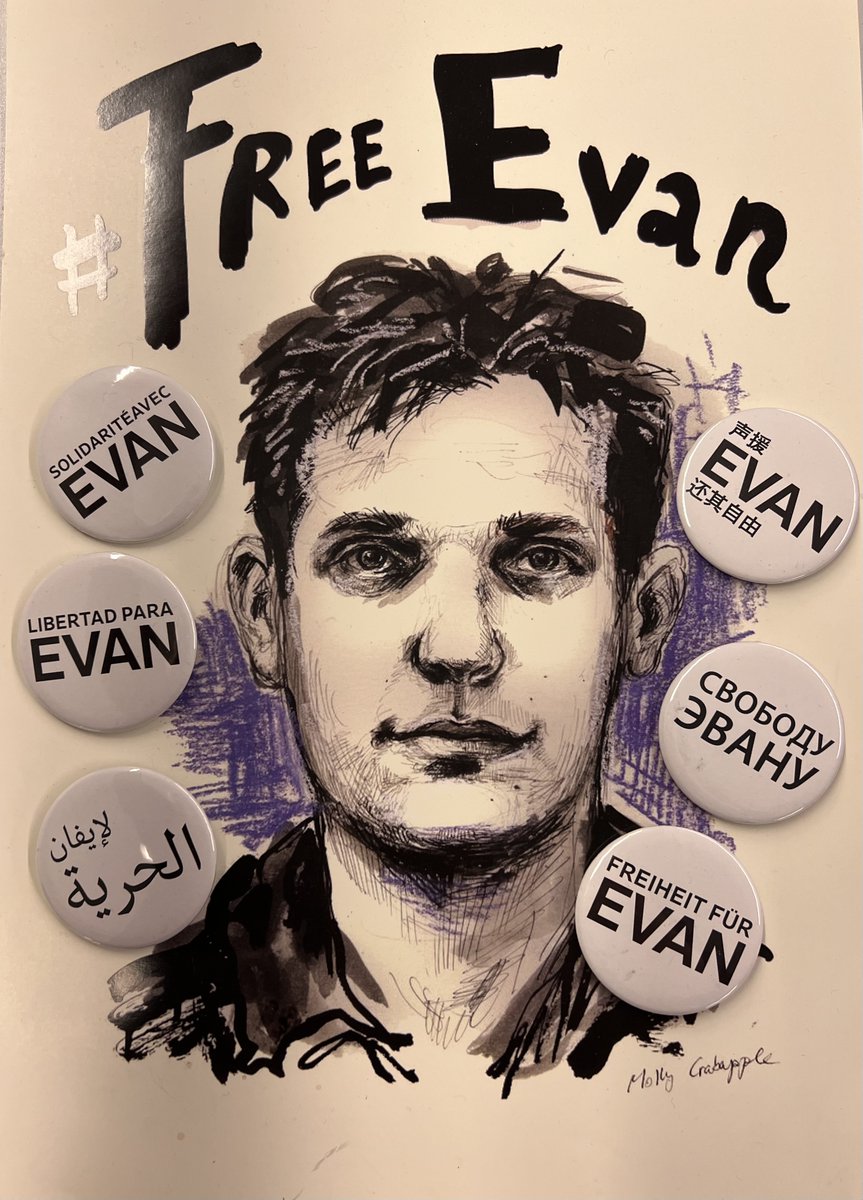46 WEEKS. @WSJ reporter Evan Gershkovich hasn't been able to shed light on what's happening in Russia for 46 long weeks because he's been locked in a prison cell in Moscow. He did nothing wrong, and it's time for him to come home #FreeEvan #IStandWithEvan #JournalismIsNotACrime
