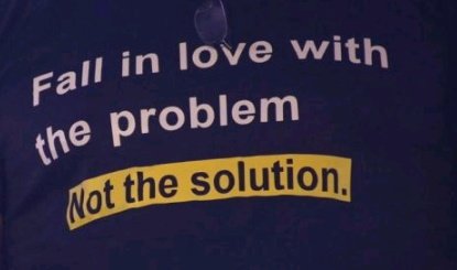 Tejas44945293's tweet photo. Fall in love with the problem.
Not the solution. https://t.co/Quu2lrce69