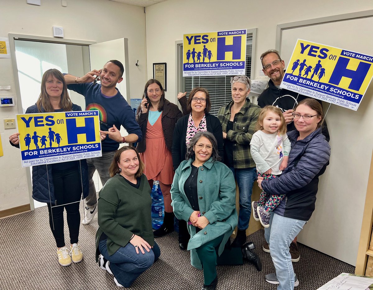 BFT members from Berkeley preschools and Ruth Acty Elementary called voters to get out Vote YES on Measure H! Yes to music and yes to libraries! <a href="/CFTunion/">CFT</a> <a href="/BerkeleyHighLax/">yellow jacket</a>  <a href="/AlamedaCoDem/">Alameda County Democratic Party</a>