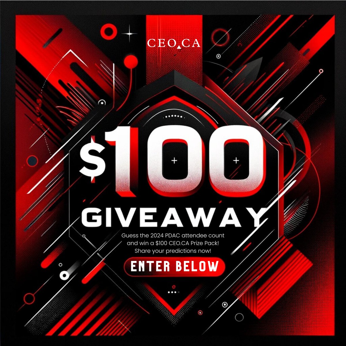The markets may be tough, but we're here to add some excitement! Enter our PDAC 2024 attendance contest for a chance to win a $100 CEO Prize Pack. It's simple: guess the number of attendees for this year's event, and the closest guess wins.

Hit that like button, repost and drop