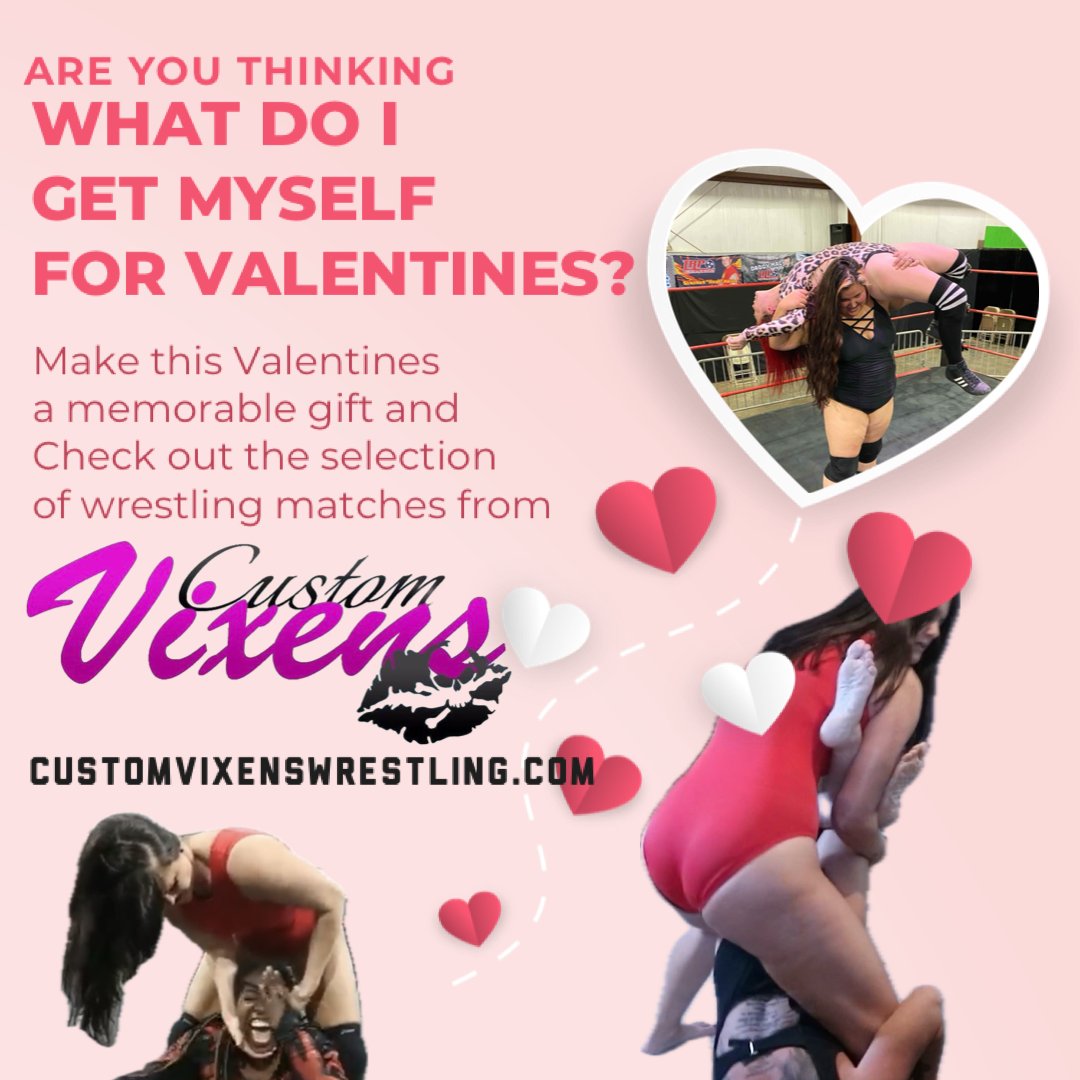 What do I get myself for Valentines Day?
Just know @custom_vixens has over 125 matches available on their website. Including every Vixens Rasslin Club match.
Customvixenswrestling.com
#HappyValentinesDayᥫᩣ #ValentinesDay #valentinesgift #WomensWrestling #CustomWrestling