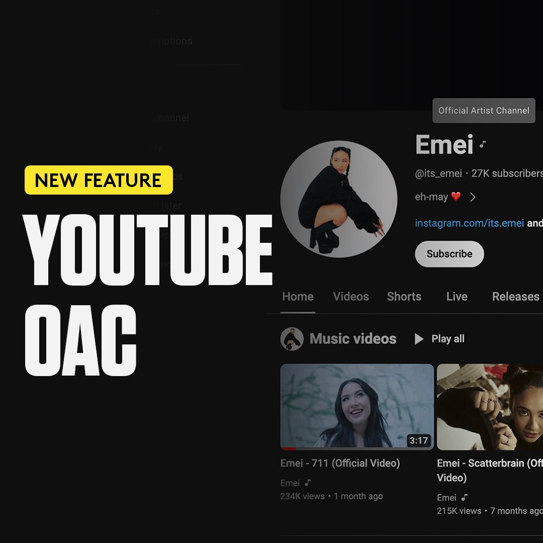 Now you can apply for your YouTube Official Artist Channel directly on our web app. Available to Boost and Pro users. Link in bio to learn more!🔗