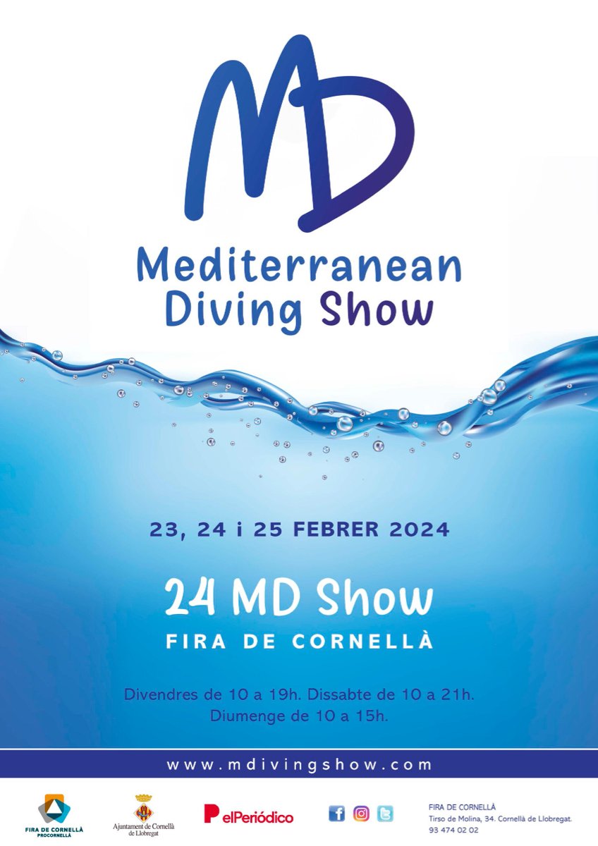 Del 23 al 25 de febrer ens trobareu, de nou, al Mediterranean Diving Show @mdivingshow! Si passeu pel nostre estand i ens ensenyeu una observació vostra pujada a la nostra web, tindreu un petit obsequi🤭 ℹ️ mdivingshow.com/ca/ #MediterraneanDivingShow