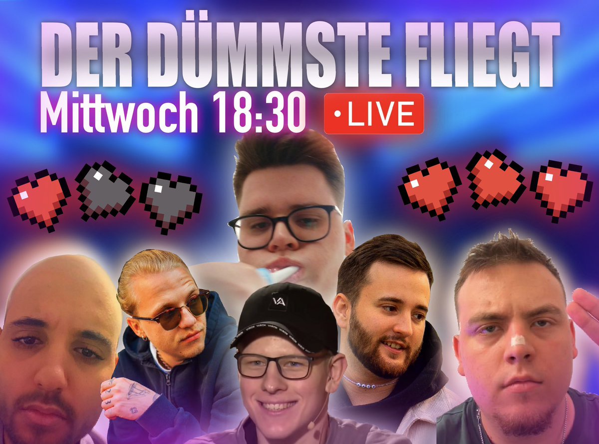 18:30 will ich EUCH ALLE AM START SEHEN WEIL ES WIRD GEISTESKRANK

twitch/kelbfloete

Link in Bio