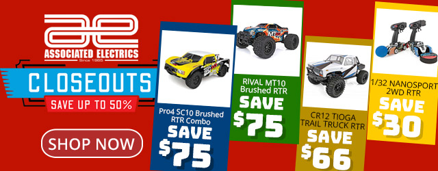 towerhobbies's tweet image. Save up to 50% on Team Associated Closeout RTR's while supplies last! towerhobbies.cc/associated_clo…

#towerhobbies #teamassociatedrc #RC #rchobby #rc4x4 #closeouts