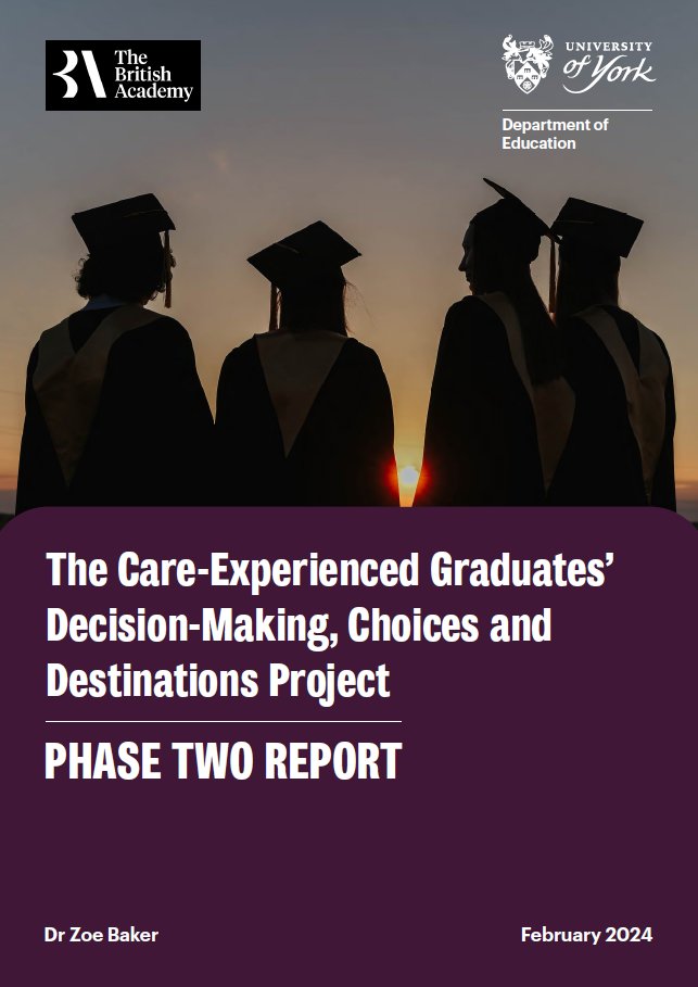 📢Announcement 📢The Phase Two Report of the Care-Experienced Graduates project will be released on Wednesday 21st February here: doi.org/10.15124/yao-v… If you are on the project mailing list, you will receive this directly to your inbox 📩