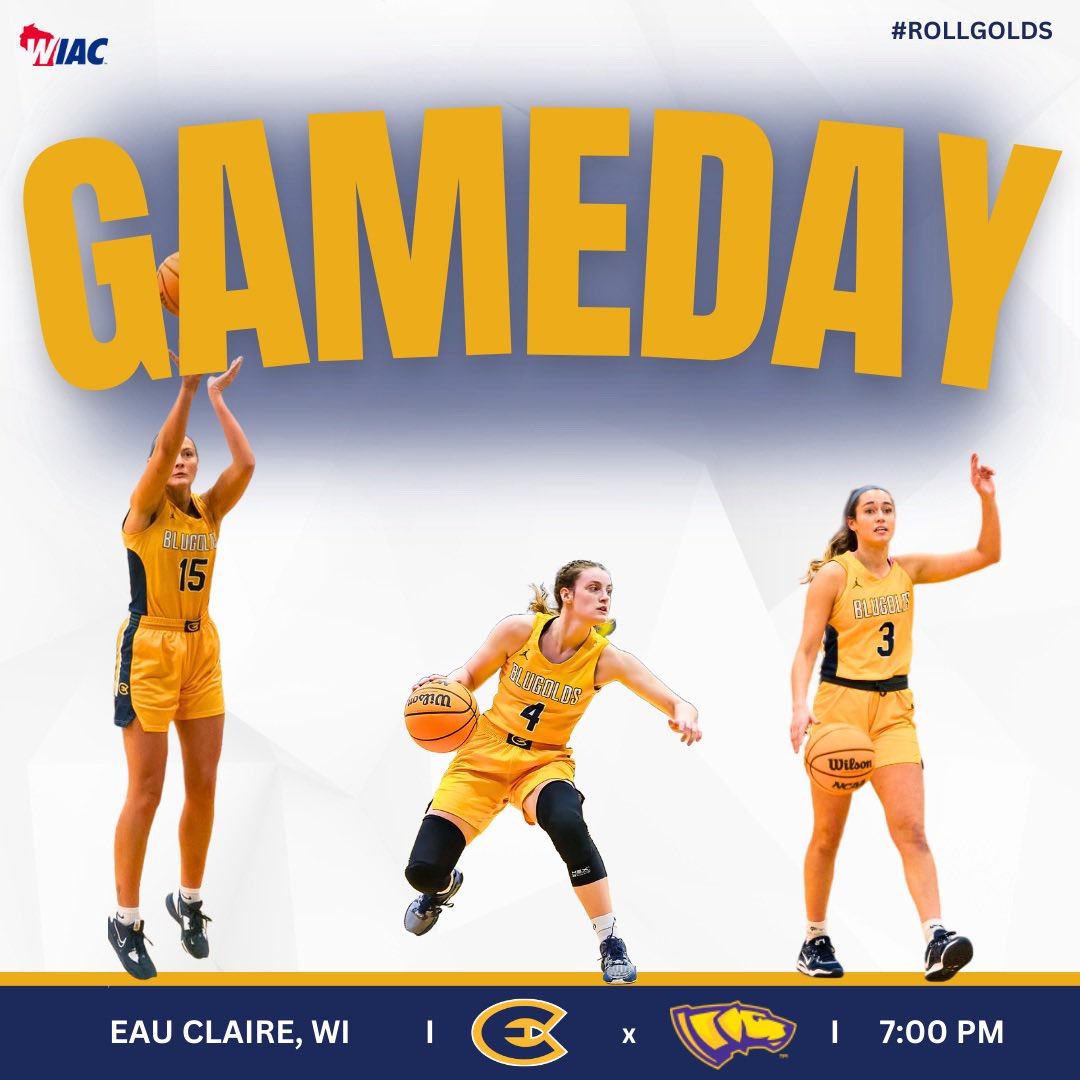 WIAC GAMEDAY 🆚 UW-Stevens Point 📍 Eau Claire, WI 🕖 7:00 PM 📺 wiacnetwork.com/?B=701881 🏀 Senior Night & Fast Break Club Appreciation