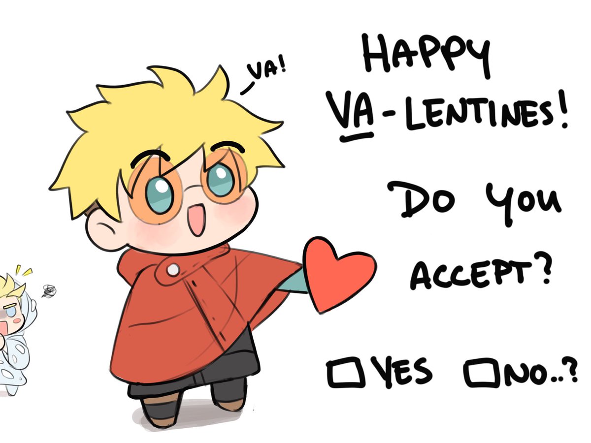 aedilynn's tweet photo. happy VA-lentines!! 
do you accept his gift..? https://t.co/HllCpxBik2
