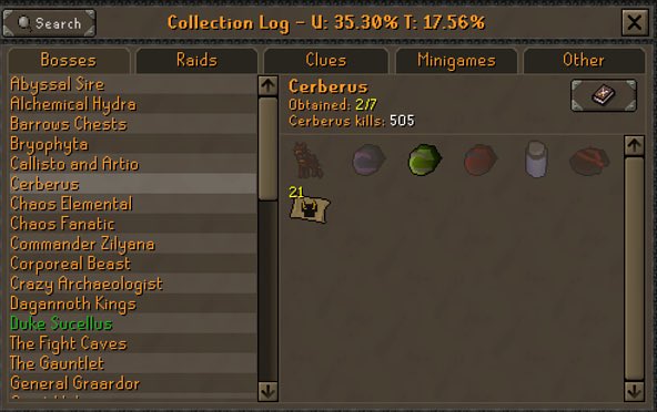 AverageKeza's tweet photo. Finally got myself another cerb task, do drops exist here?? https://t.co/DWjcnZ43zX