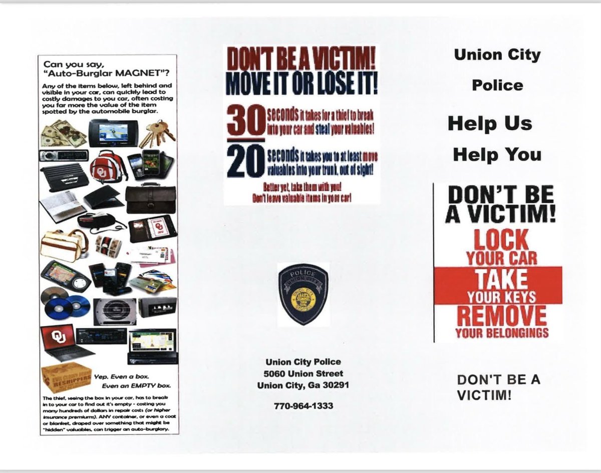 🚨🚨CRIME ALERT: 
We have seen an uptick in vehicle break-ins around the community specifically in the (Valley Lakes Subdivision). 

We ask all residents to hide, take and lock your vehicle. 

Don’t be a victim. 

If you see something suspicious call 911. 

-UCPD COPS UNIT