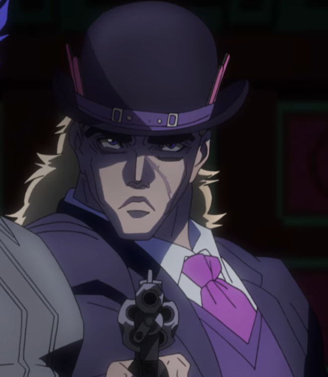 SpeedwagonPics's tweet photo. Lovely pinks and purples -- they always suit him so nicely, don't they? 💜🎀🎩💘 https://t.co/cSJtq7Ey7W