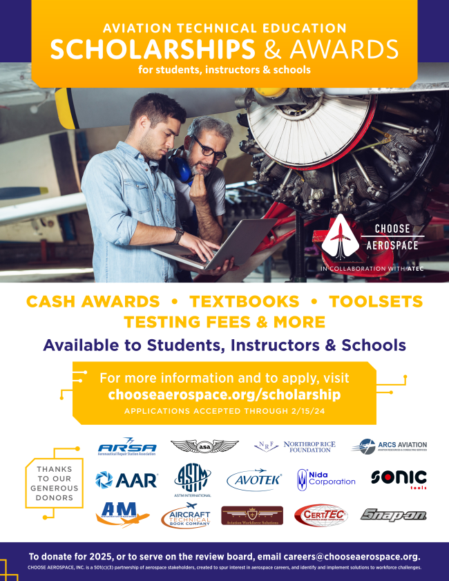 Last Call to Submit Applications for
Choose Aerospace Scholarship Program
Due February 15, 2024