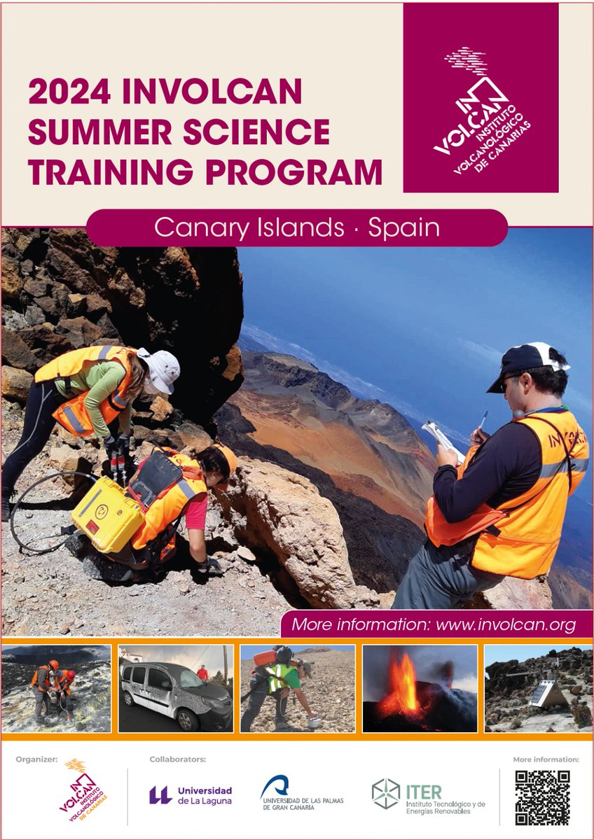 2024 INVOLCAN Summer Science Training Program
Applications for the program are now open
involcan.org/publicaciones/…
A significant number of spots are available for a 4-week training in volcanic and environmental monitoring, geothermal exploration, and volcanological social sciences.