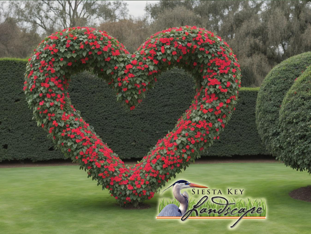 The Team at #SiestaKey #Landscape hopes your #ValentinesDay is as special as this topiary! 💘 #Sarasota #Landscaping #FloridaFriendly #LandscapeDesign #LandscapeLighting #Irrigation #LandscapeDrainage #ArtificialTurf #Hardscapes #Walkways #CertifiedArborist #HappyValentinesDay