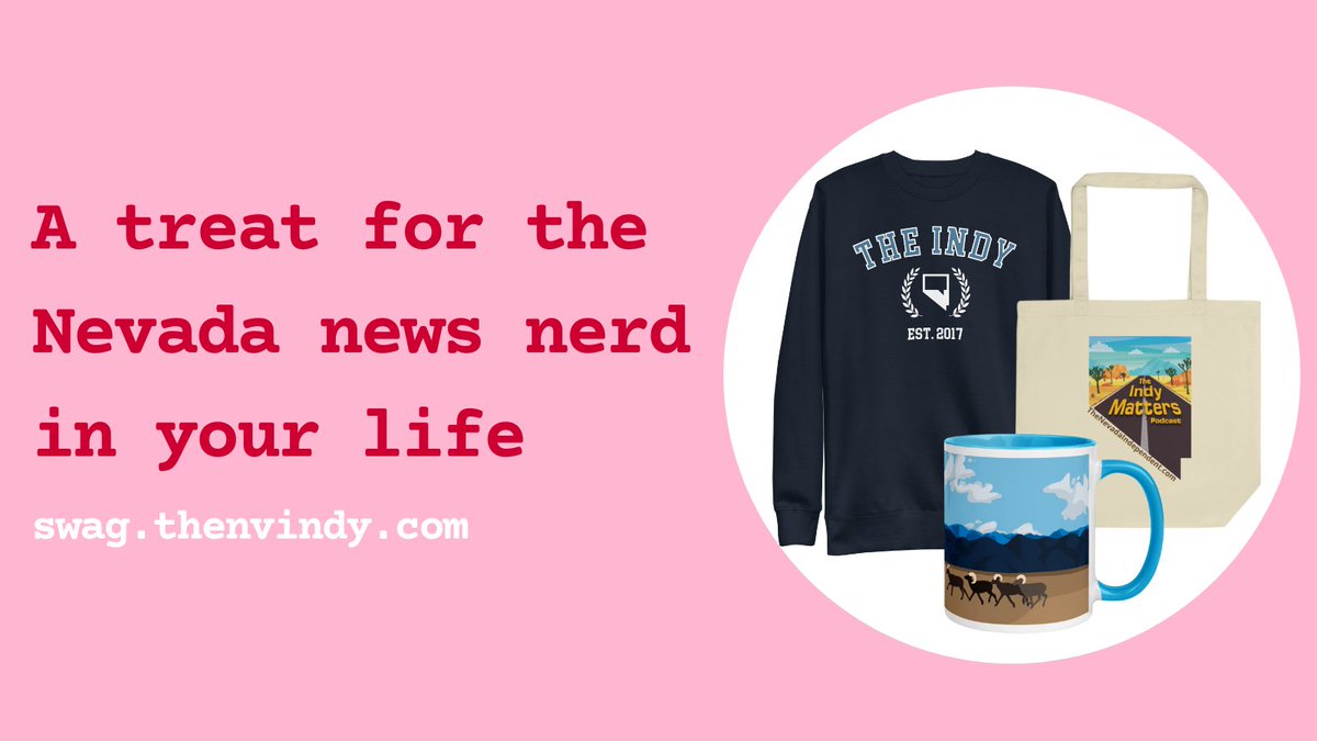 Uh oh! Did you forget to get a gift for your favorite Nevada news nerd? 

That's OK, you can still pick something up from the Indy merch shop. It may not get here in time, but it's the thought that counts. swag.thenvindy.com