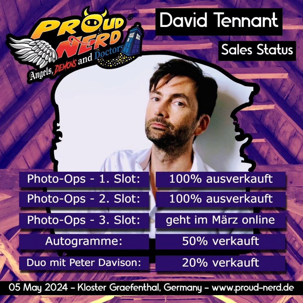 ProudNerdCons's tweet photo. Hier eine kleine Übersicht für Euch, damit Ihr besser planen könnt. (Habt Ihr den kleinen Teaser bemerkt?)
Here is a small overview for you so that you can plan better. (Did you notice the little teaser?)
😈😇
#proudnerd #angelsdemonsanddoctors #goodomens #doctorwho #davidtennant https://t.co/Fo5AWC0ccX